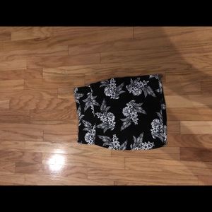 Floral print mini skirt